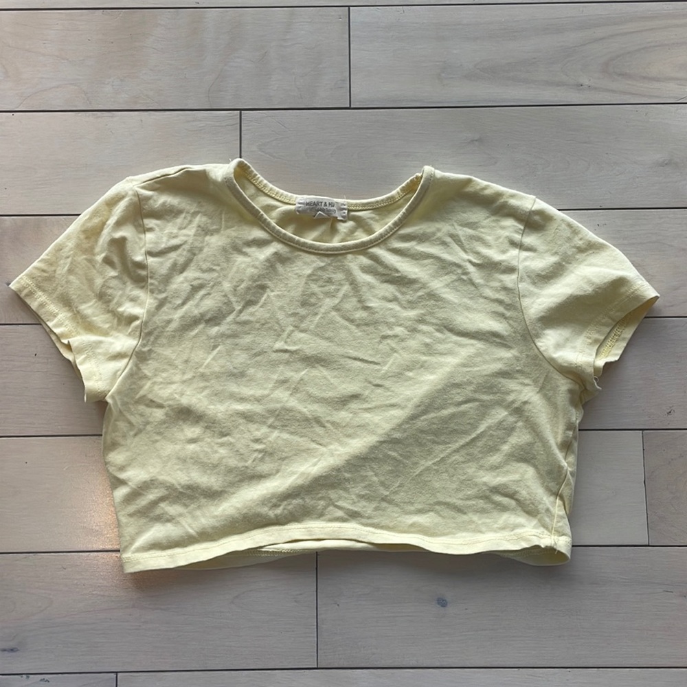 Yellow crop top